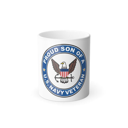 US Navy Veteran Proud Son (U.S. Navy) Color Changing Mug 11oz