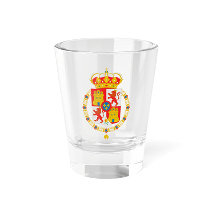 Escudo del rey de España abreviado antes de 1868 con toisón (Spain) (Coat of Arms) Shot Glass 1.5oz
