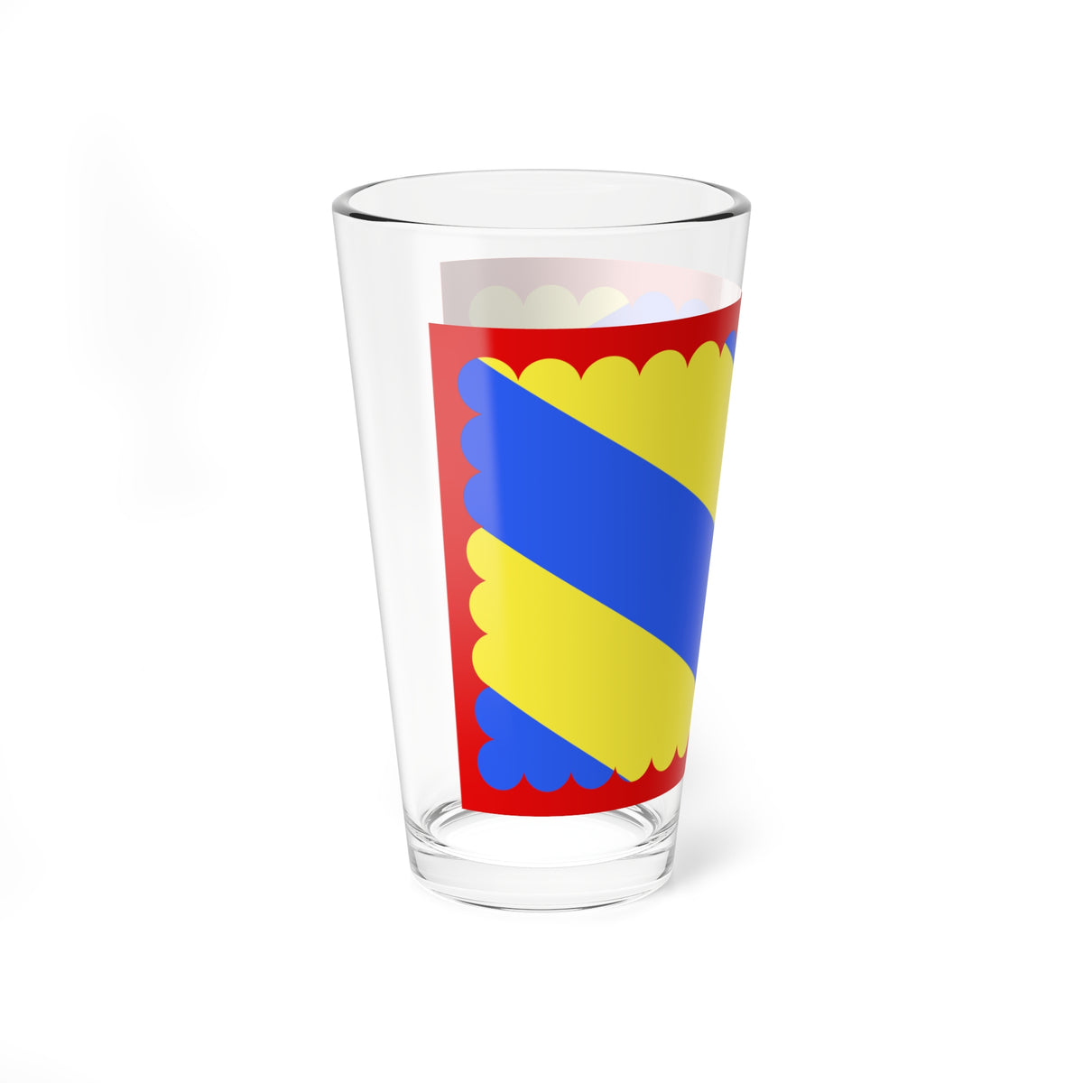 Drapeau fr departement Nievre (France) Pint Glass 16oz
