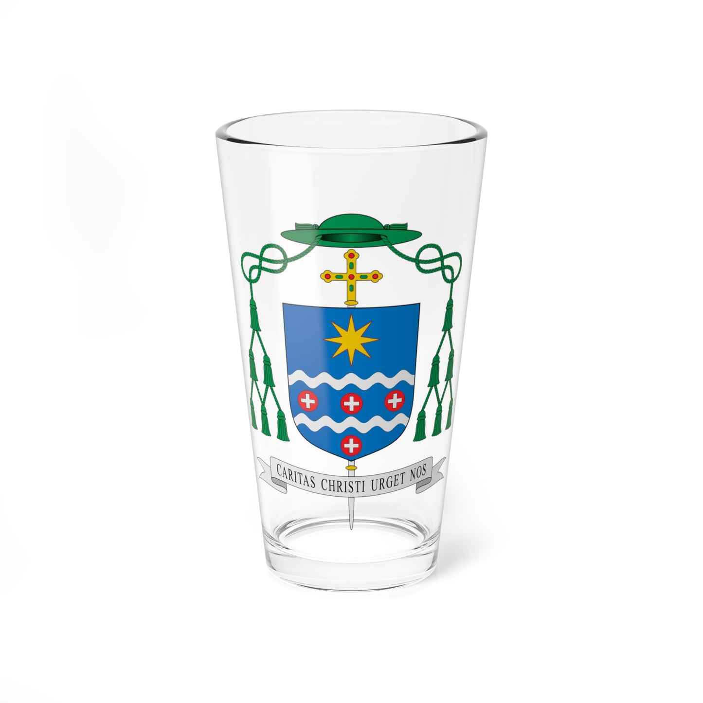 Escudo de Antonio José Valín Valdés (Spain) (Coat of Arms) Pint Glass 16oz