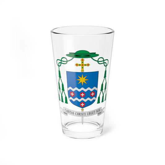 Escudo de Antonio José Valín Valdés (Spain) (Coat of Arms) Pint Glass 16oz