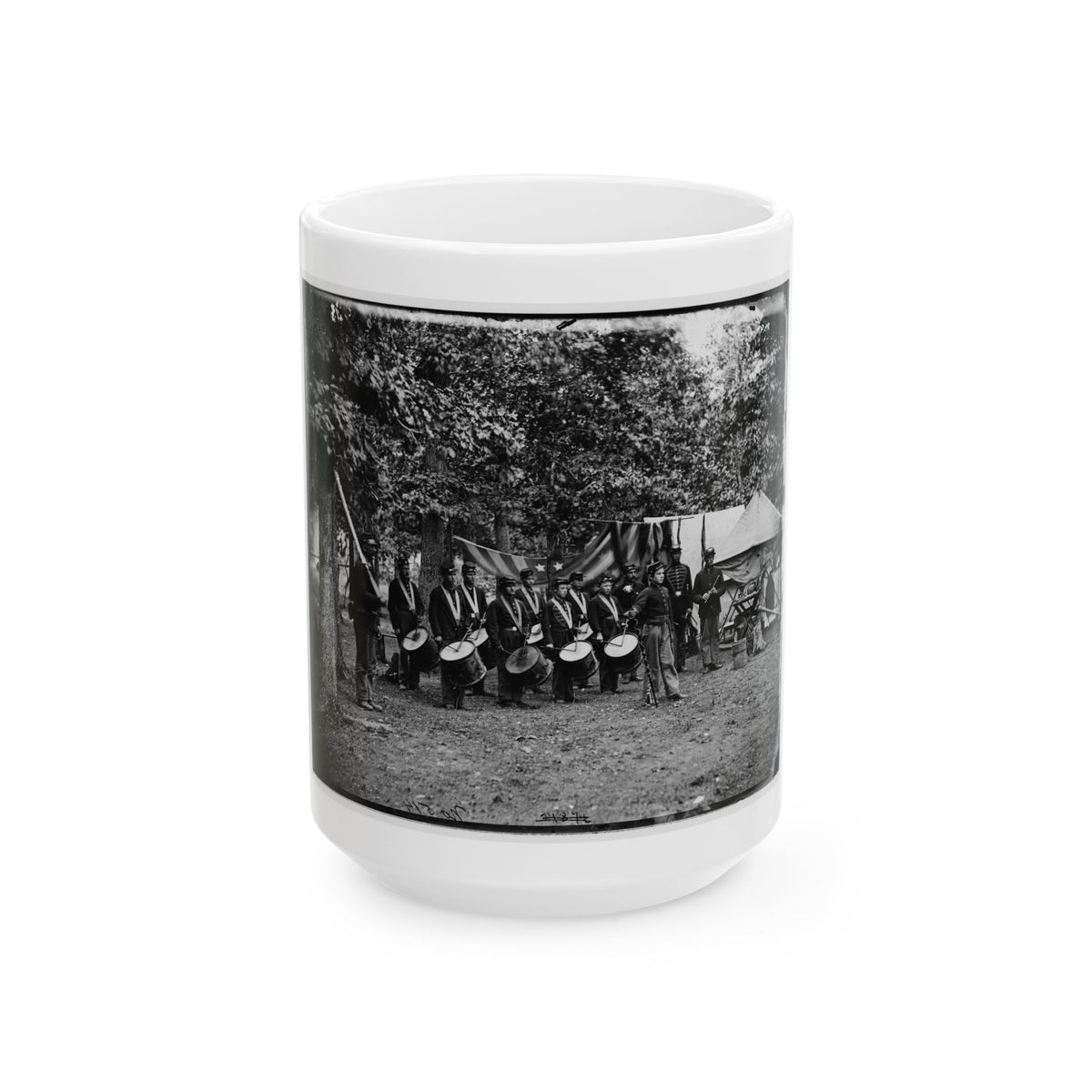 Bealeton, Va. Drum Corps, 93d New York Infantry (U.S. Civil War) White Coffee Mug