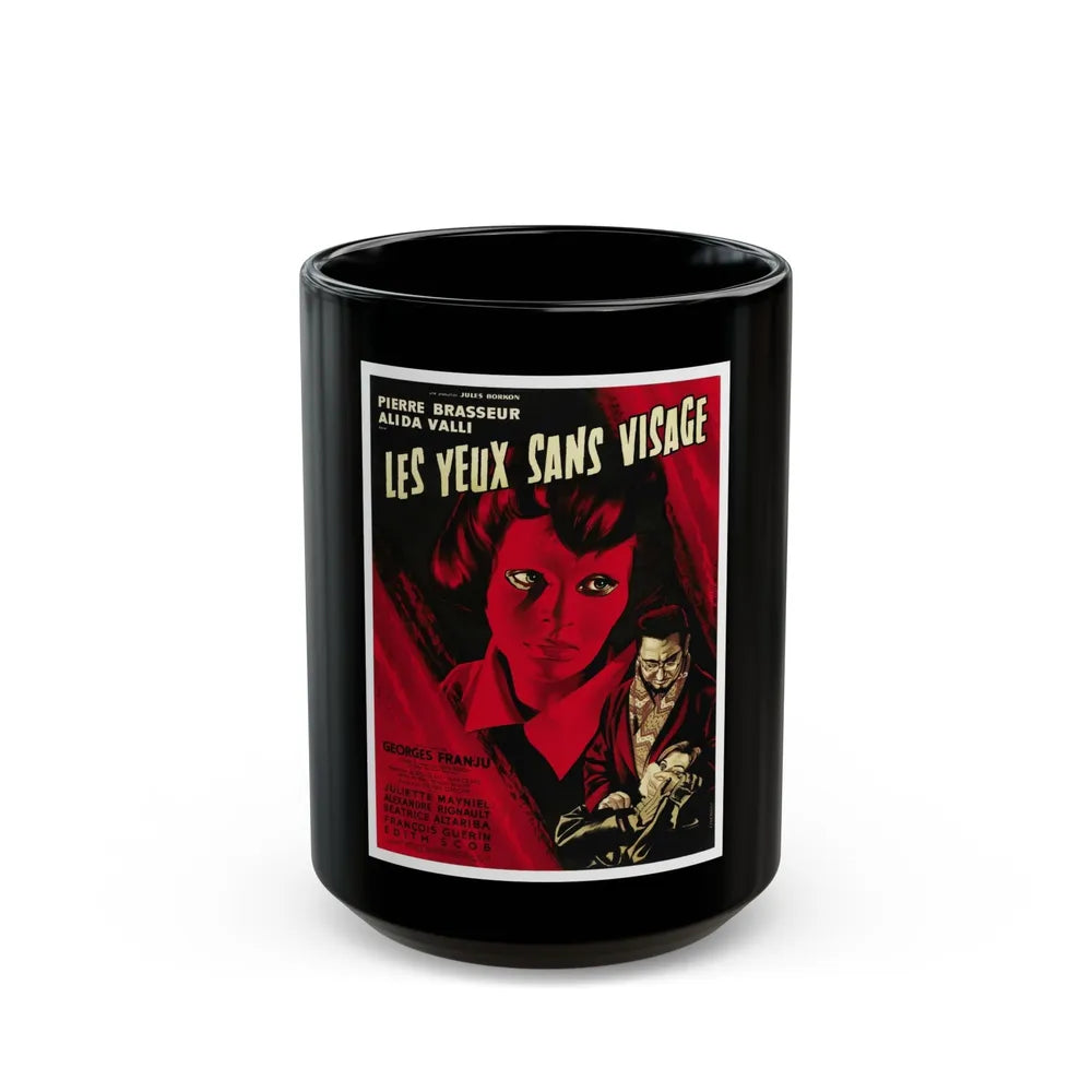 EYES WITHOUT A FACE 1960 Movie Poster - Black Coffee Mug-15oz-Go Mug Yourself