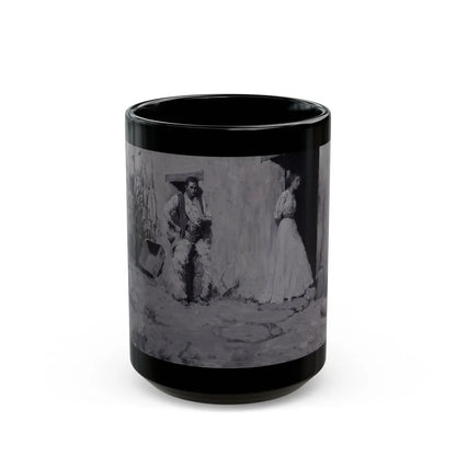 Cowboy Courtship, 1907 - Black Coffee Mug-15oz-Go Mug Yourself