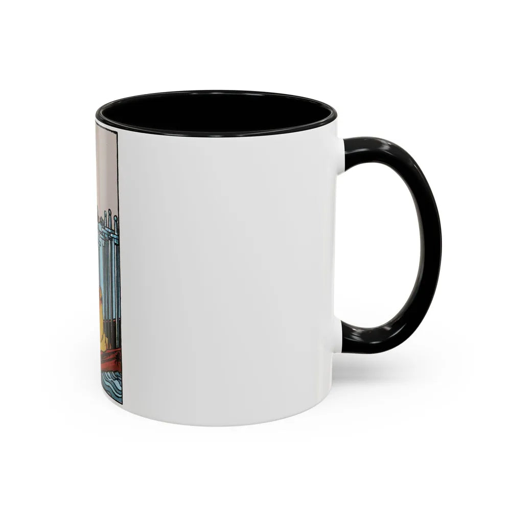 The 6 of Swords (Tarot Card) Accent Coffee Mug-Go Mug Yourself