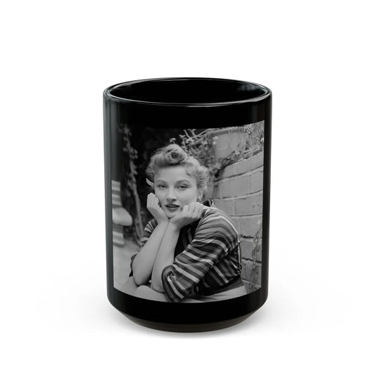 Carol Ohmart #41 (Vintage Female Icon) Black Coffee Mug-15oz-Go Mug Yourself