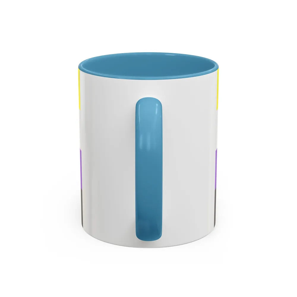 Nonbinary Pride Flag - Accent Coffee Mug-Go Mug Yourself