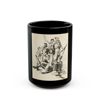 Blue Book Magazine Story Illustration - Black Coffee Mug-15oz-Go Mug Yourself