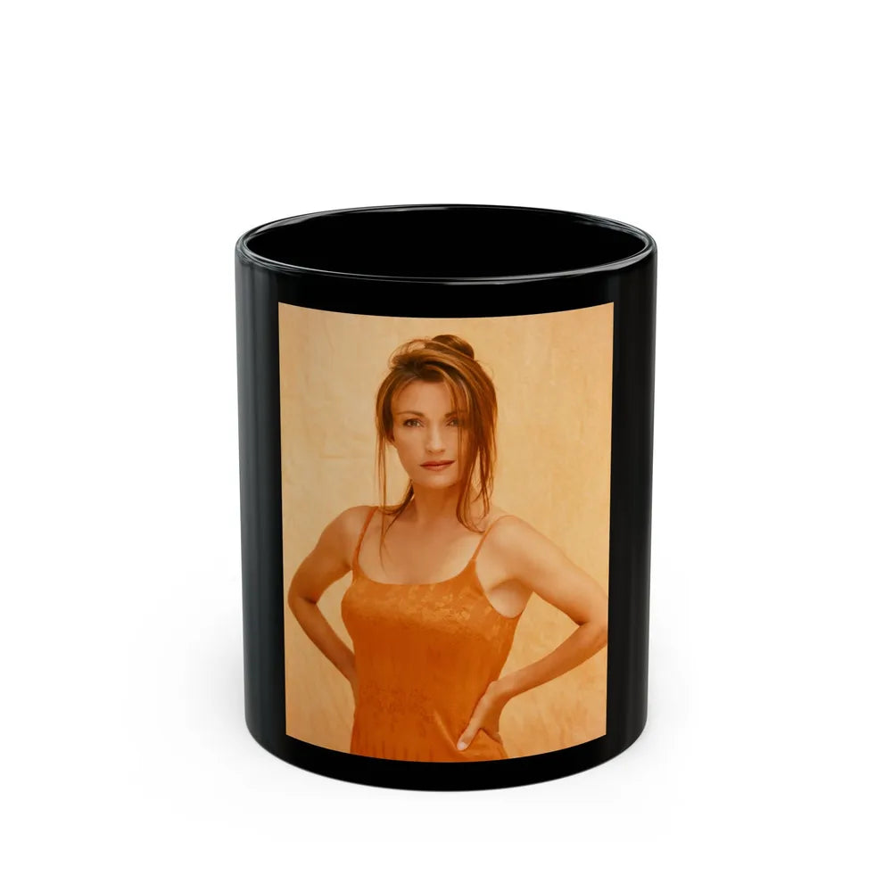 Jane Seymour #09 (Vintage Female Icon) Black Coffee Mug-11oz-Go Mug Yourself