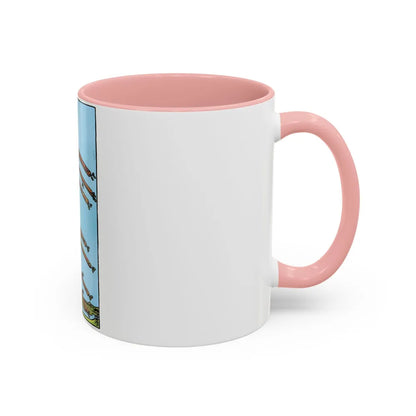 The 8 of Wands (Tarot Card) Accent Coffee Mug-Go Mug Yourself