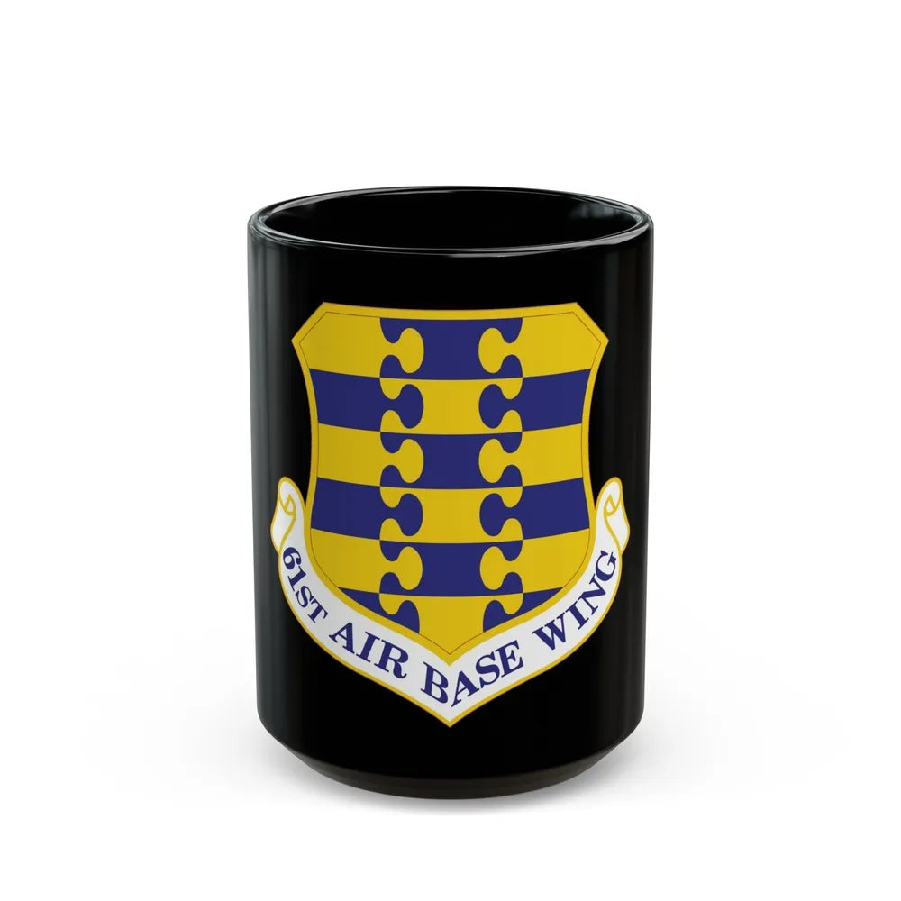 61st Air Base Wing (U.S. Air Force) Black Coffee Mug-15oz-Go Mug Yourself