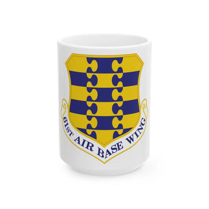 61st Air Base Wing (U.S. Air Force) White Coffee Mug-15oz-Go Mug Yourself