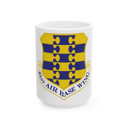61st Air Base Wing (U.S. Air Force) White Coffee Mug 15oz - Go Mug Yourself