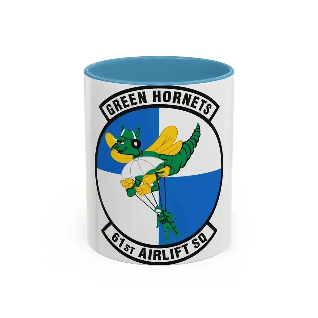 61st Airlift Squadron (U.S. Air Force) Accent Coffee Mug 11oz Light Blue - Go Mug Yourself