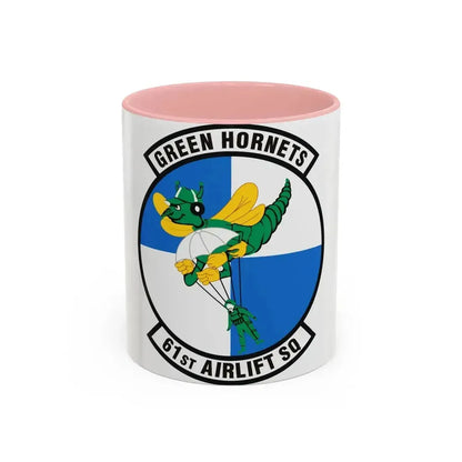 61st Airlift Squadron (U.S. Air Force) Accent Coffee Mug 11oz Pink - Go Mug Yourself