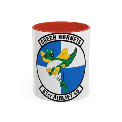 61st Airlift Squadron (U.S. Air Force) Accent Coffee Mug 11oz Red - Go Mug Yourself