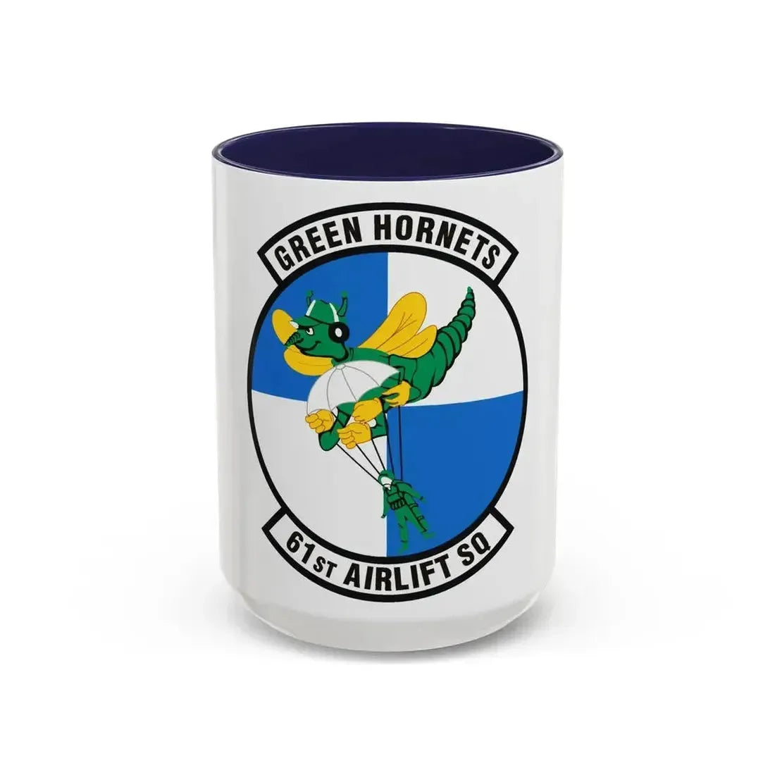 61st Airlift Squadron (U.S. Air Force) Accent Coffee Mug 15oz Navy - Go Mug Yourself