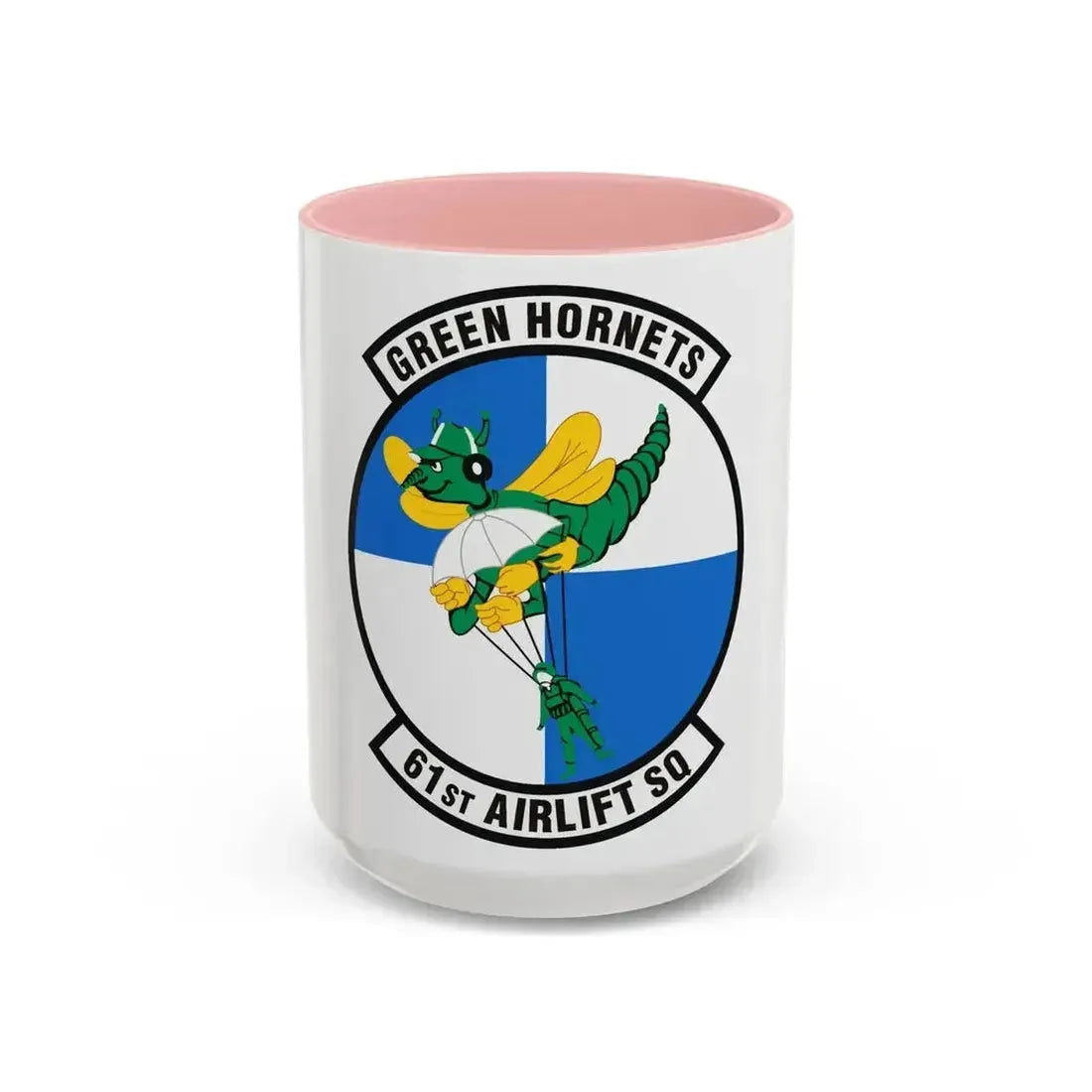 61st Airlift Squadron (U.S. Air Force) Accent Coffee Mug 15oz Pink - Go Mug Yourself