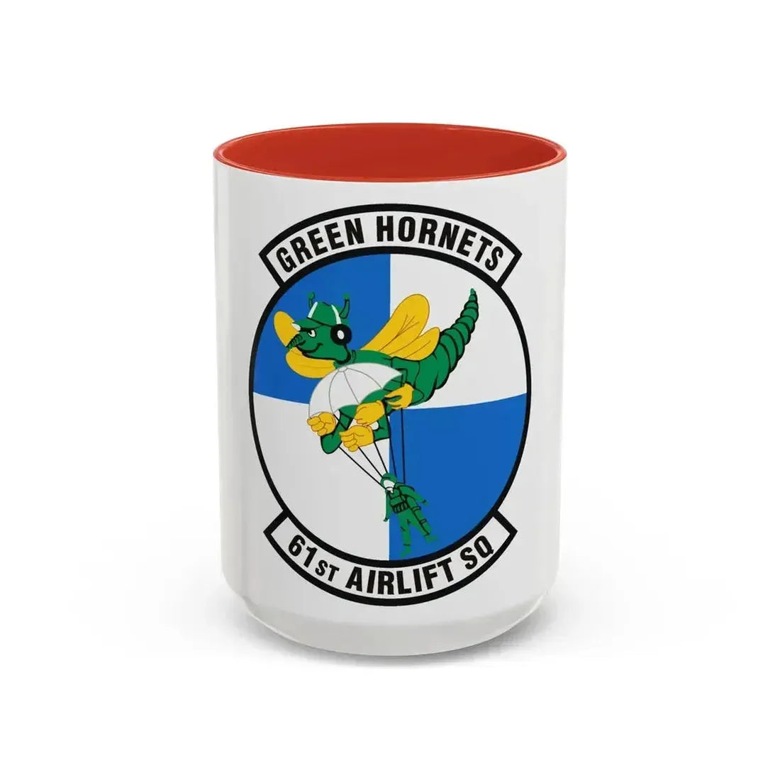 61st Airlift Squadron (U.S. Air Force) Accent Coffee Mug 15oz Red - Go Mug Yourself