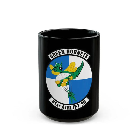 61st Airlift Squadron (U.S. Air Force) Black Coffee Mug 15oz - Go Mug Yourself