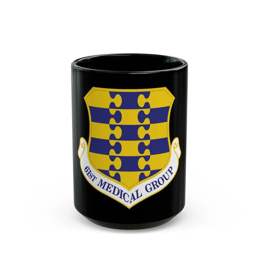 61st Medical Group (U.S. Air Force) Black Coffee Mug-15oz-Go Mug Yourself