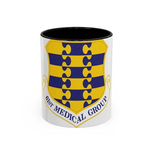 61st Medical Group (U.S. Air Force) Accent Coffee Mug 11oz Black - Go Mug Yourself