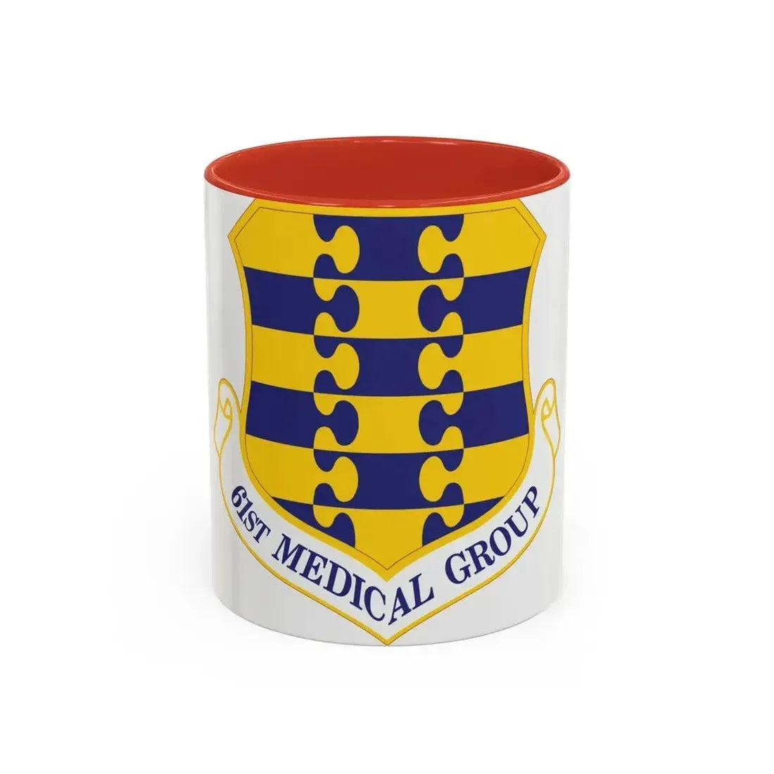 61st Medical Group (U.S. Air Force) Accent Coffee Mug 11oz Red - Go Mug Yourself