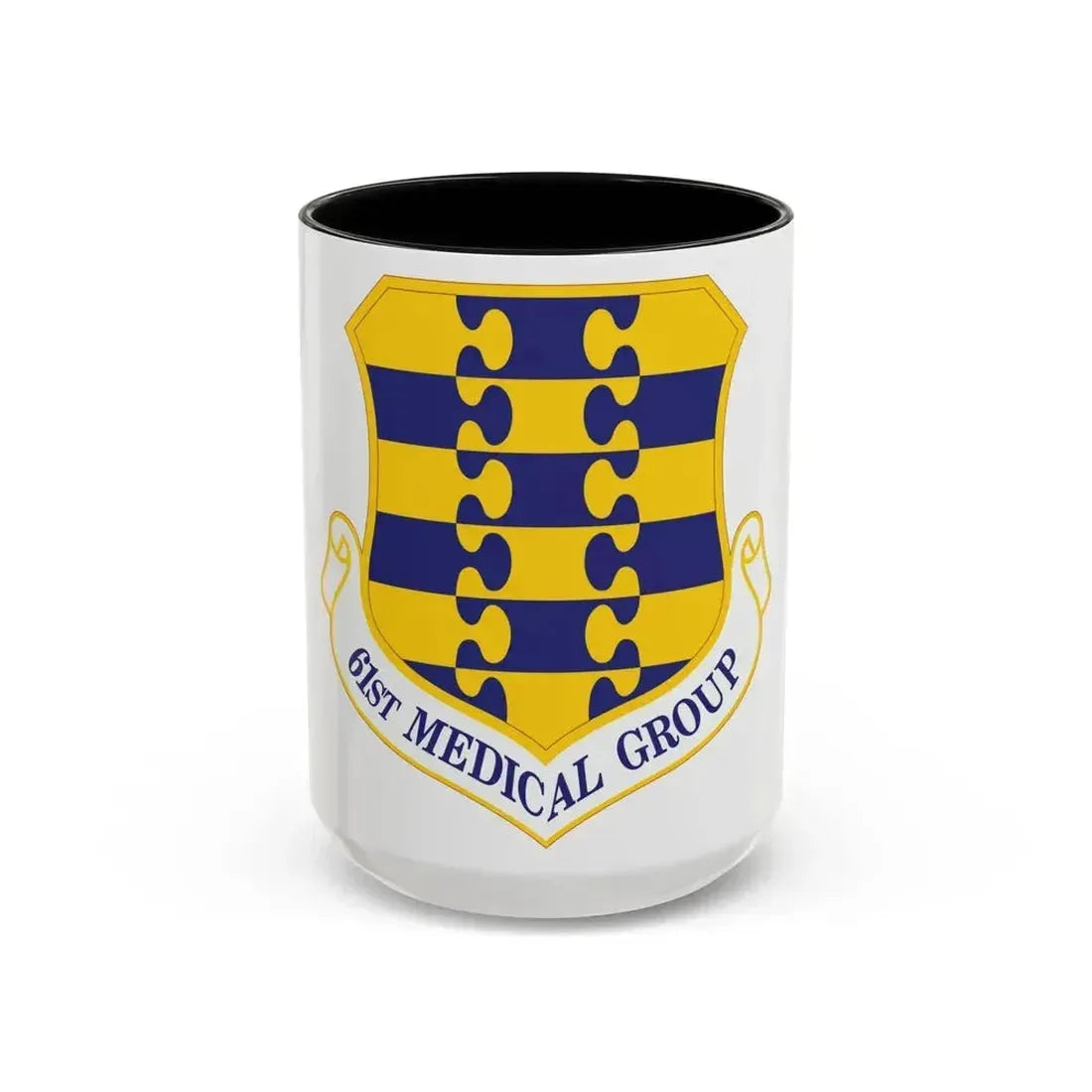 61st Medical Group (U.S. Air Force) Accent Coffee Mug 15oz Black - Go Mug Yourself