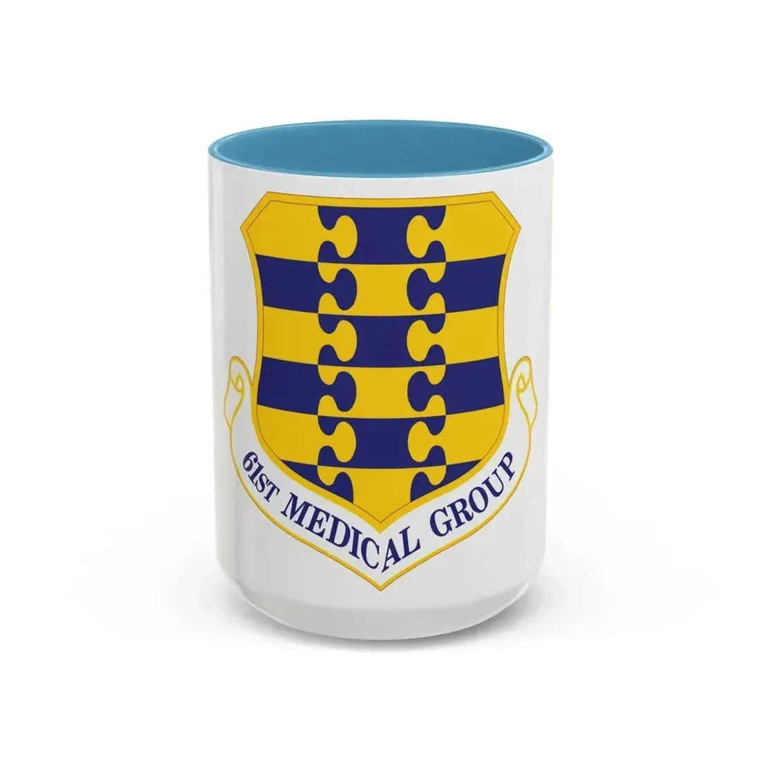 61st Medical Group (U.S. Air Force) Accent Coffee Mug 15oz Light Blue - Go Mug Yourself