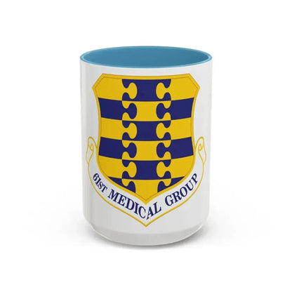 61st Medical Group (U.S. Air Force) Accent Coffee Mug 15oz Light Blue - Go Mug Yourself