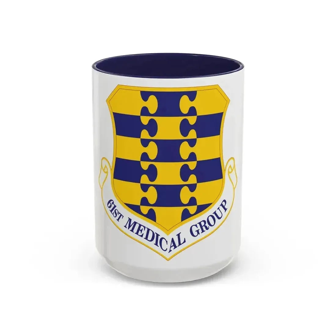 61st Medical Group (U.S. Air Force) Accent Coffee Mug 15oz Navy - Go Mug Yourself
