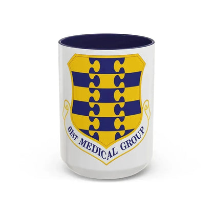61st Medical Group (U.S. Air Force) Accent Coffee Mug 15oz Navy - Go Mug Yourself