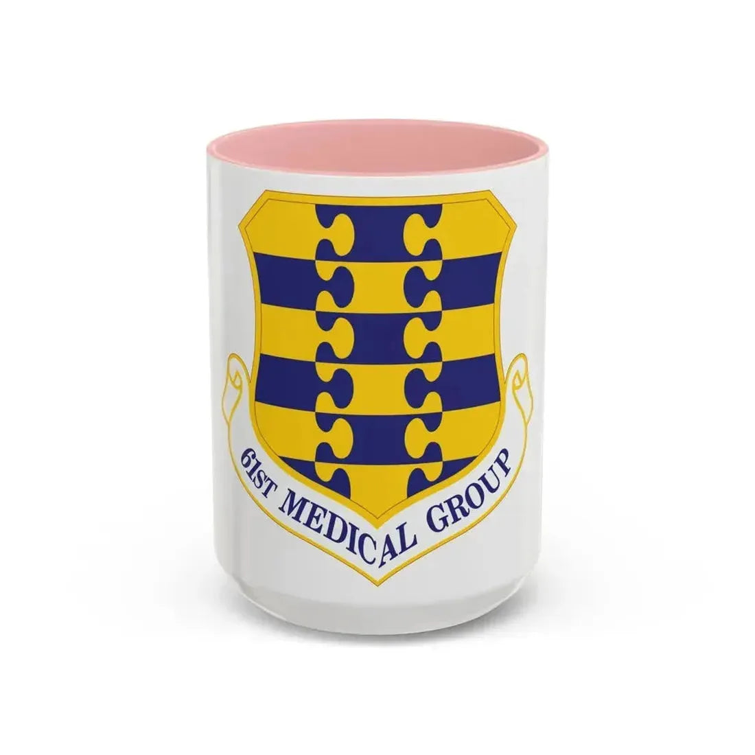 61st Medical Group (U.S. Air Force) Accent Coffee Mug 15oz Pink - Go Mug Yourself