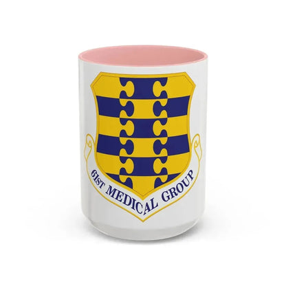 61st Medical Group (U.S. Air Force) Accent Coffee Mug 15oz Pink - Go Mug Yourself