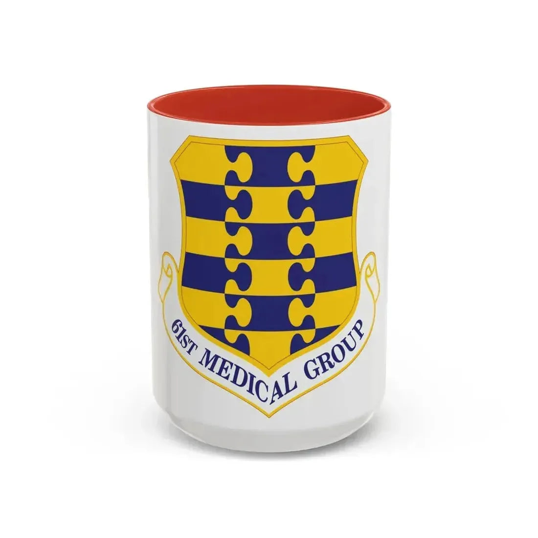 61st Medical Group (U.S. Air Force) Accent Coffee Mug 15oz Red - Go Mug Yourself