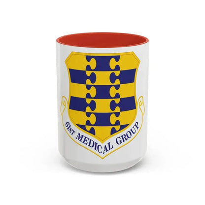 61st Medical Group (U.S. Air Force) Accent Coffee Mug 15oz Red - Go Mug Yourself