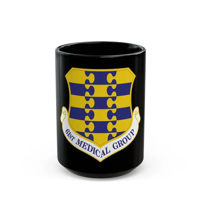 61st Medical Group (U.S. Air Force) Black Coffee Mug 15oz - Go Mug Yourself
