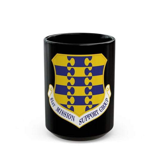 61st Mission Support Group (U.S. Air Force) Black Coffee Mug-15oz-Go Mug Yourself