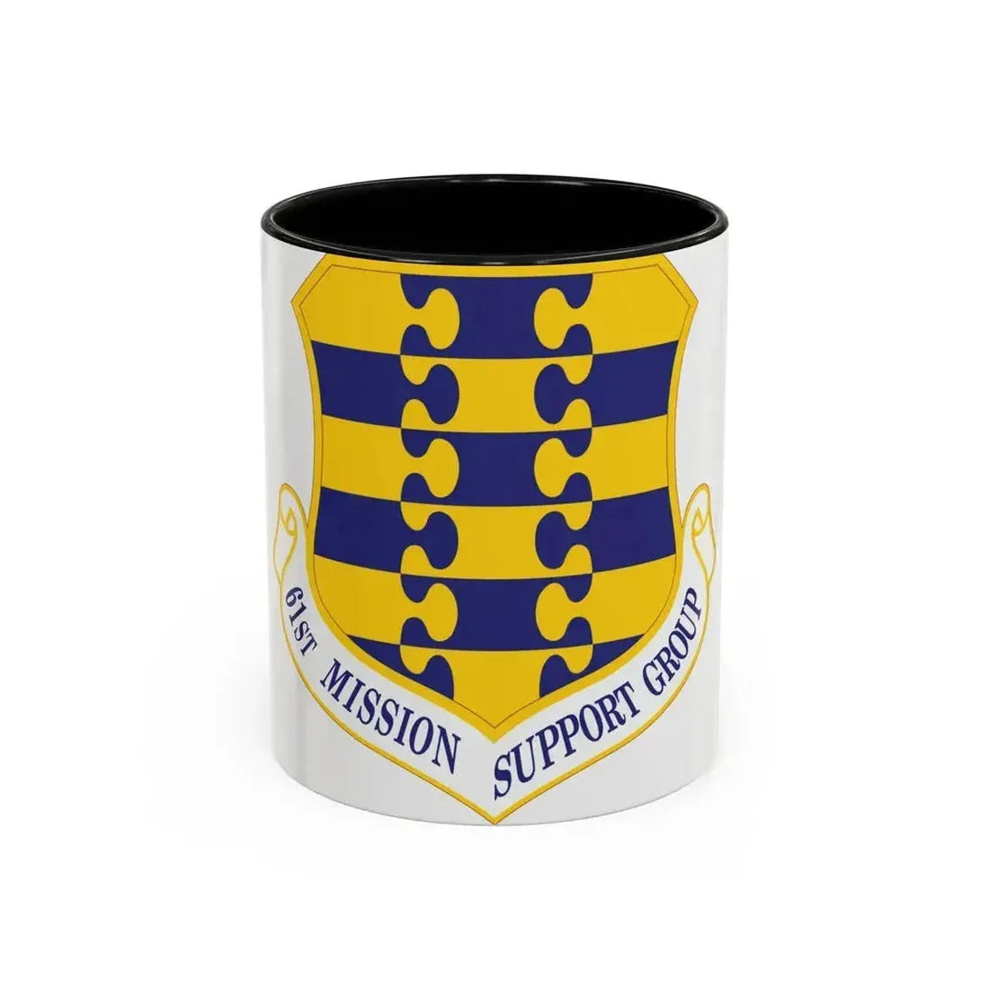 61st Mission Support Group (U.S. Air Force) Accent Coffee Mug 11oz Black - Go Mug Yourself