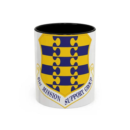 61st Mission Support Group (U.S. Air Force) Accent Coffee Mug 11oz Black - Go Mug Yourself