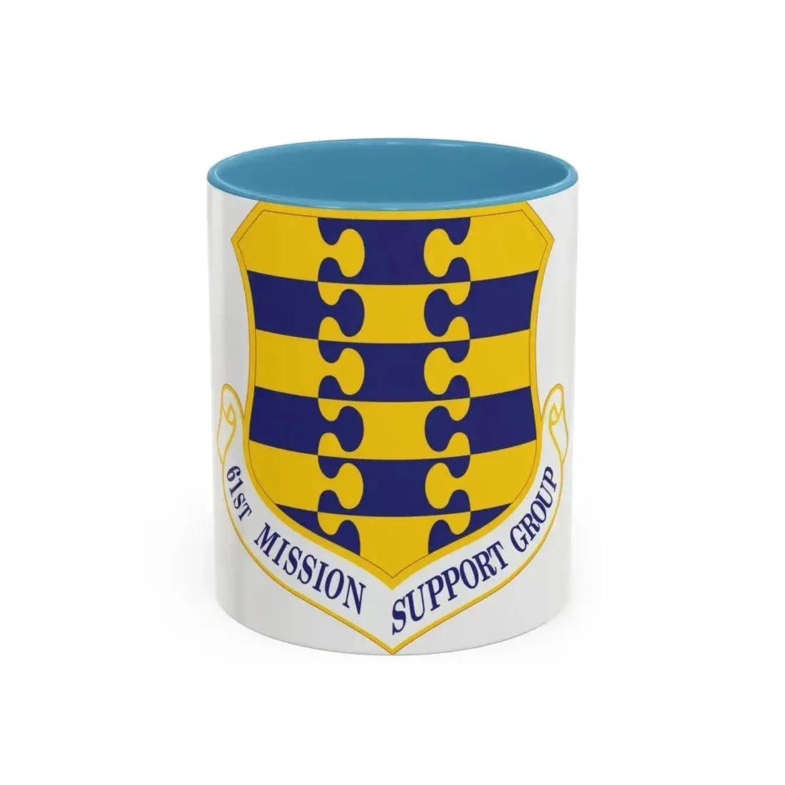 61st Mission Support Group (U.S. Air Force) Accent Coffee Mug 11oz Light Blue - Go Mug Yourself
