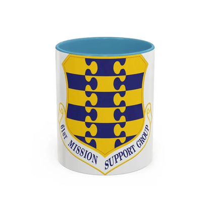 61st Mission Support Group (U.S. Air Force) Accent Coffee Mug 11oz Light Blue - Go Mug Yourself