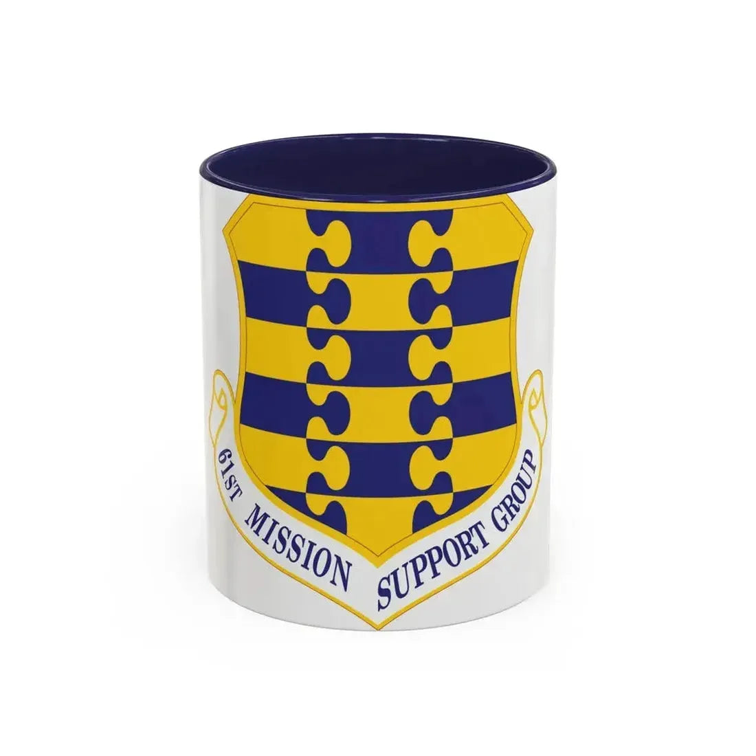 61st Mission Support Group (U.S. Air Force) Accent Coffee Mug 11oz Navy - Go Mug Yourself