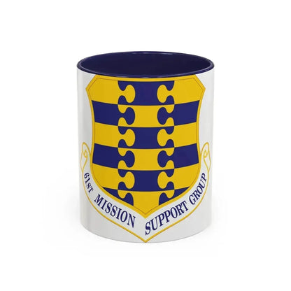 61st Mission Support Group (U.S. Air Force) Accent Coffee Mug 11oz Navy - Go Mug Yourself