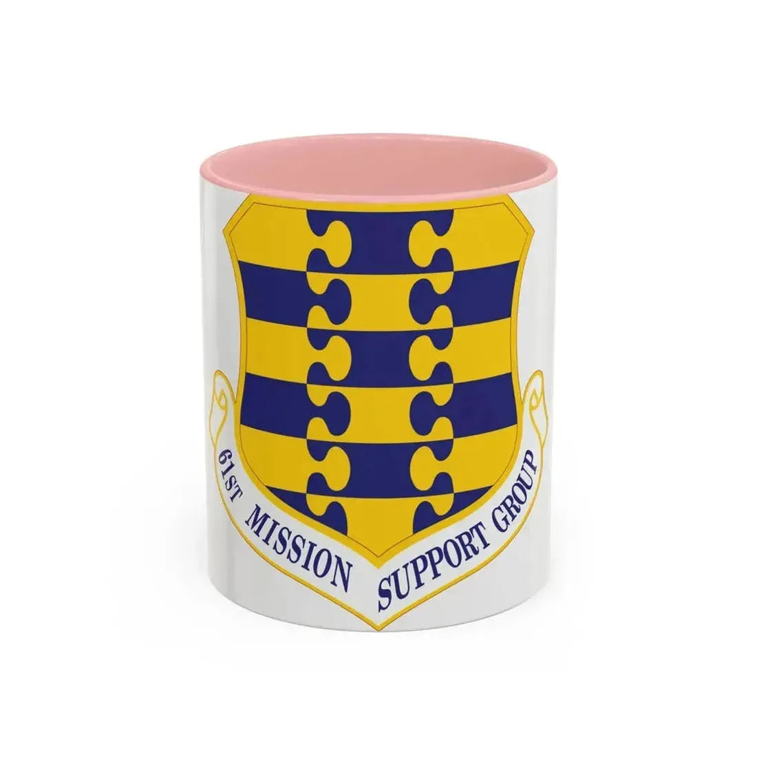 61st Mission Support Group (U.S. Air Force) Accent Coffee Mug 11oz Pink - Go Mug Yourself