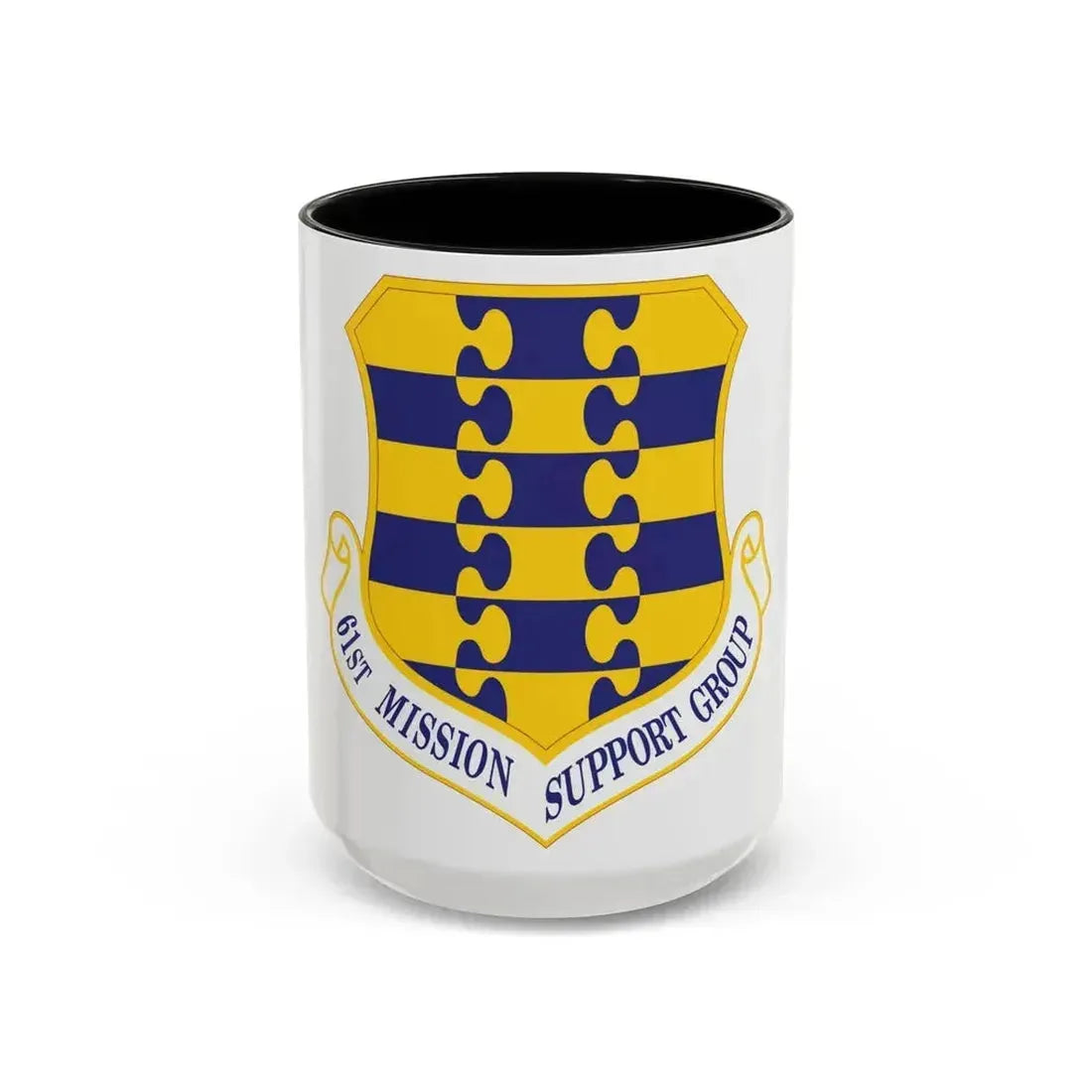 61st Mission Support Group (U.S. Air Force) Accent Coffee Mug 15oz Black - Go Mug Yourself