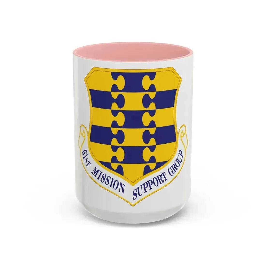 61st Mission Support Group (U.S. Air Force) Accent Coffee Mug 15oz Pink - Go Mug Yourself