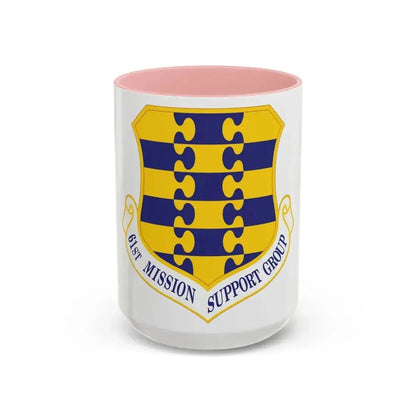61st Mission Support Group (U.S. Air Force) Accent Coffee Mug 15oz Pink - Go Mug Yourself
