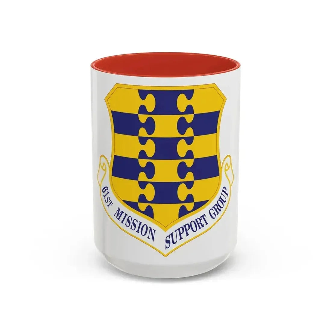 61st Mission Support Group (U.S. Air Force) Accent Coffee Mug 15oz Red - Go Mug Yourself