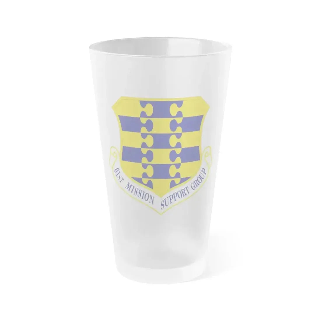 61st Mission Support Group (U.S. Air Force) Frosted Pint Glass 16oz 16oz Frosted - Go Mug Yourself